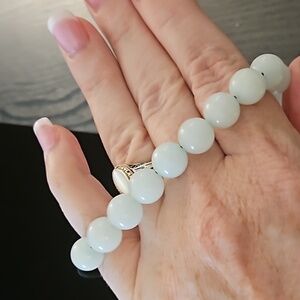 Blue stone bead bracelet